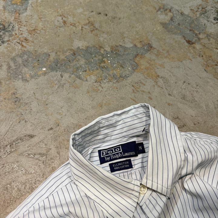 古着 POLO by Ralph Lauren/ ポロ バイ ラルフ ローレン/ ボタンダウン長袖シャツ/ ストライプ柄/ サイズM