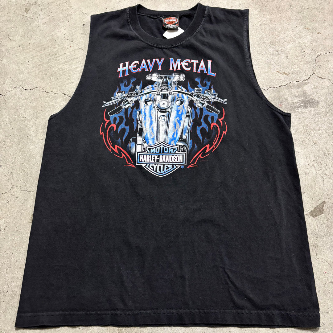 古着  USA製 Harley-Davidson /ハーレー ダビッドソン/ プリントTシャツ/ ノースリーブ/ サイズL