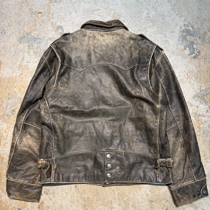 중고 의류 usavintage/ zip-up 가죽 자켓/ 크기 XXL