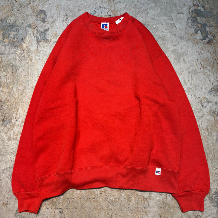 古着 80's〜 USA製 RUSSELLATHLETIC/ ラッセル アスレチック/ ブランククルーネックスウェット/ 無地/ サイズL