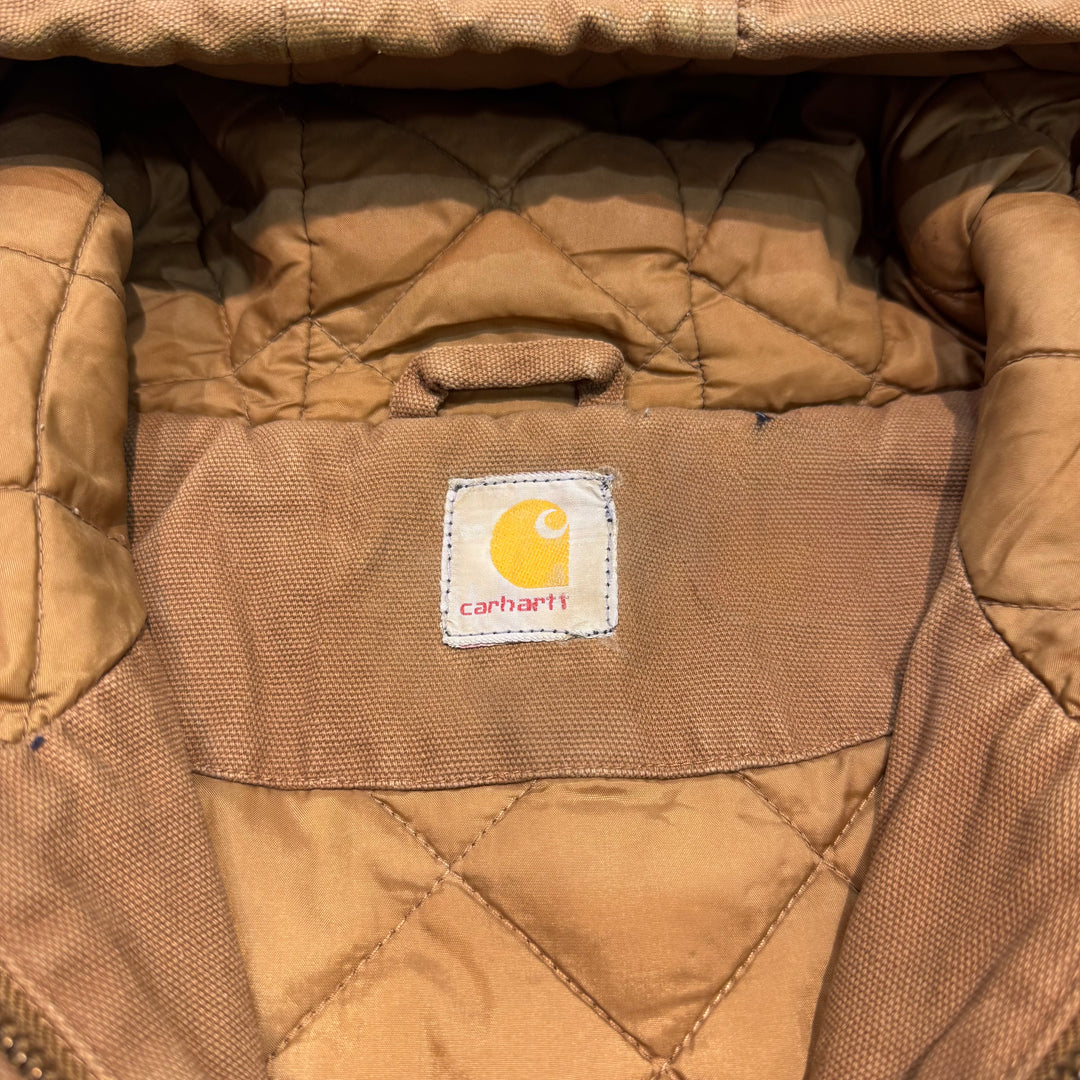 古着 carhartt/ カーハート/ アクティブジャケット/ 裏地キルティング/ 企業ロゴ/サイズXL相当