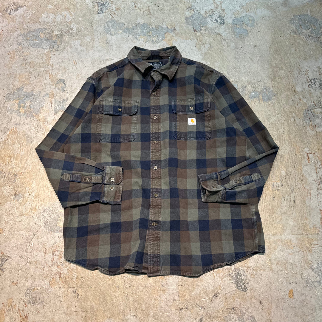 Used clothing carhartt/Carhartt/Long sleeve shirt/Checked pattern/Size XL