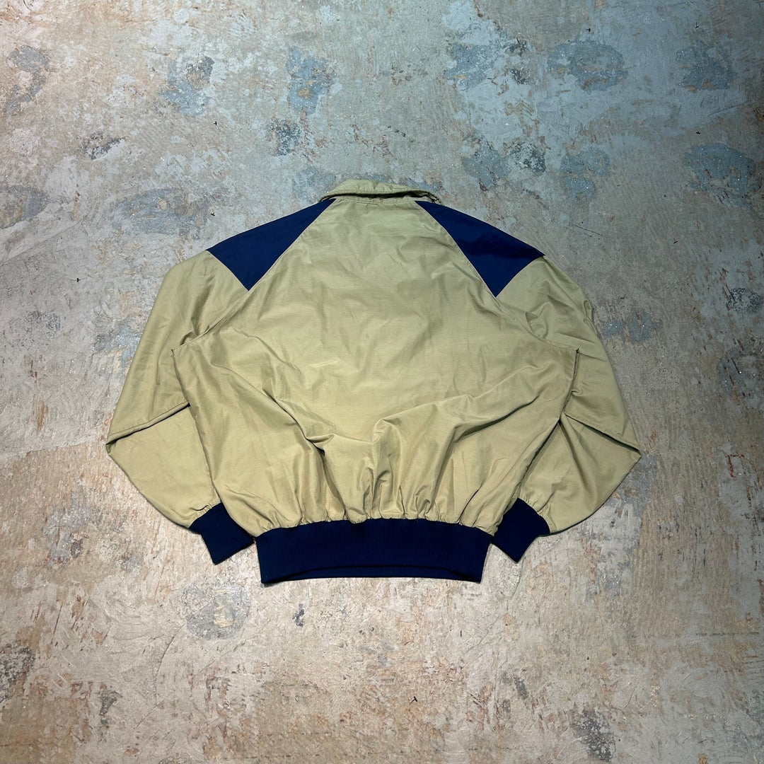 Used clothing Made in USA / 70's to 80's L.L.Bern / LL Bern / Half zip nylon jacket / Equivalent to size L