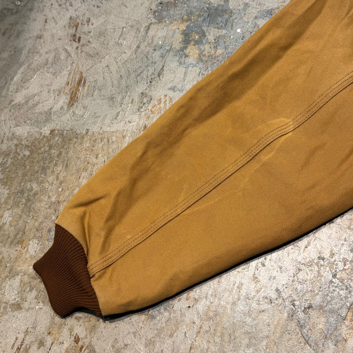 古着 USA製 80's~ Carhartt/ カーハート/ アクティブジャケット/ 企業ロゴ/ ダック地/ 裏地サーマル/ サイズXL