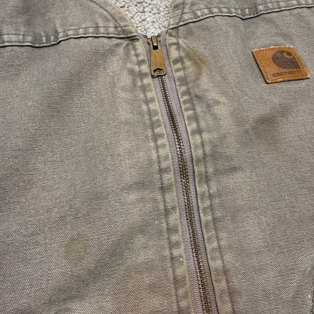 古着 USA製 Carhartt/ カーハート/ ダックベスト/ ダック地/ 裏地ボア/ サイズM