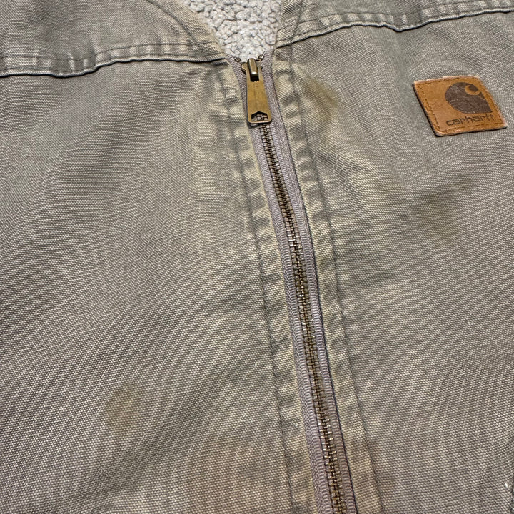 古着 USA製 Carhartt/ カーハート/ ダックベスト/ ダック地/ 裏地ボア/ サイズM