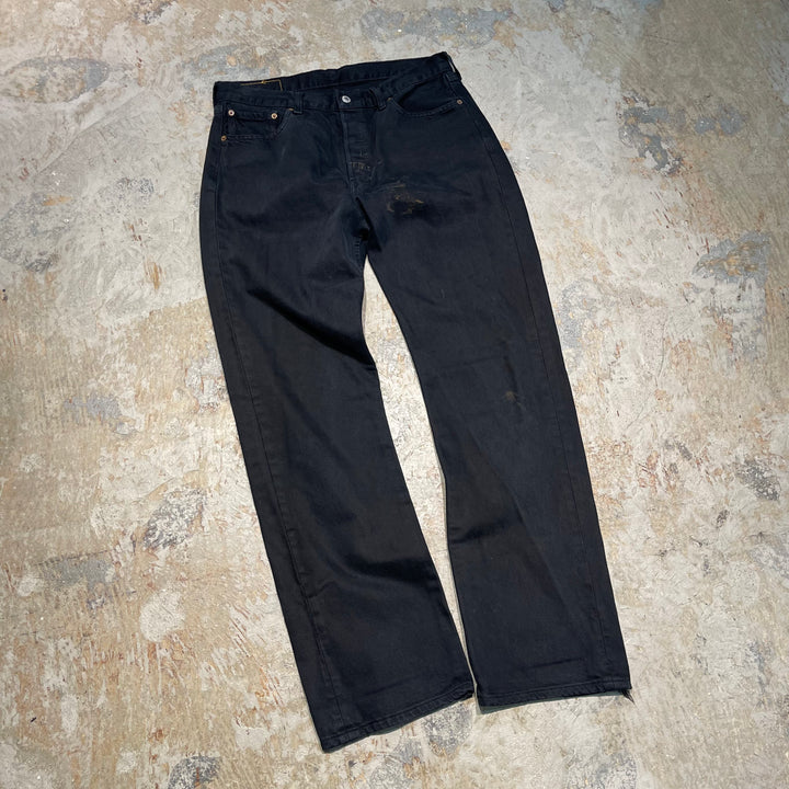 #4770 Used clothing LEVI'S/Levi's/501/Black denim pants/Black denim pants/Made in Türkiye/Size 34 x 34