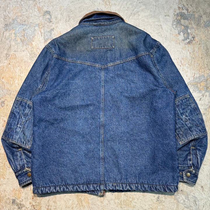 古着 Wrangler/ ラングラー/ デニムボアジャケット/ 裏地ボア/ 襟コーデュロイ/ サイズL