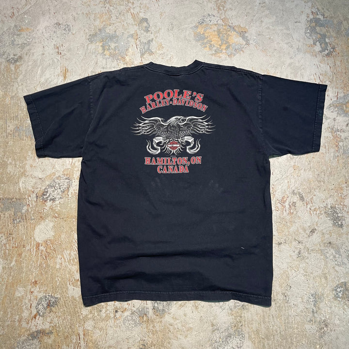 古着 Harley-Davidson/ハーレー ダビッドソン/ハミルトン/カナダ/プリントTシャツ/サイズ2XL