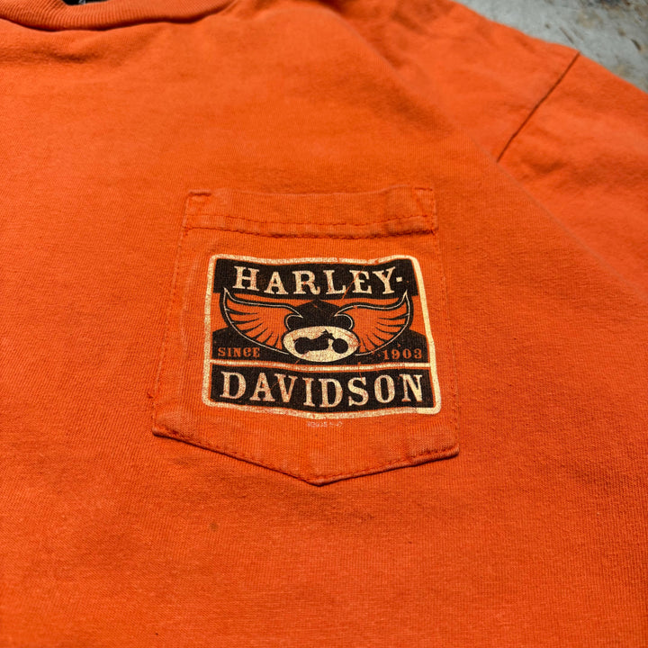 古着 USA製 Harley-Davidson/ハーレーダビッドソン/ プリントTシャツ / Orlando/ FLORIDA ,USA/ サイズXL