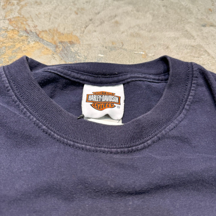 古着 USA製 Harley-Davidson/ハーレーダビッドソン/ プリントロングTシャツ/ サイズL