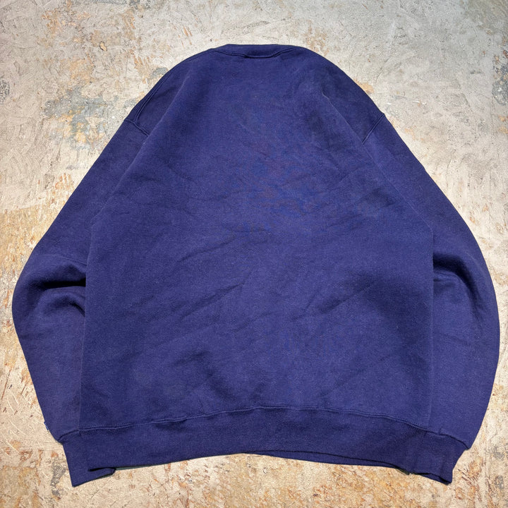 미국 80 년대에서 만든 중고 의류 ~ Russell Athletic/ Russell Athletic/ Blank Crew Neck Sweatshirt/ Plain/ Front V Gusset/ Size L