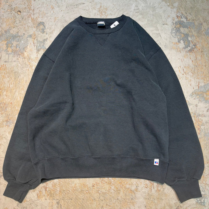 미국 80 년대에서 만든 중고 의류 ~ Russellathletic/ Russell Athletic/ Blank Crew Neck Wekeshirt/ Plain/ Size L