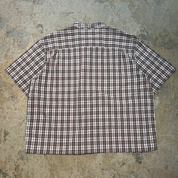 Used clothing carhartt/Carhartt/Button-down short sleeve shirt/Checked pattern/Remake/Size 2XL