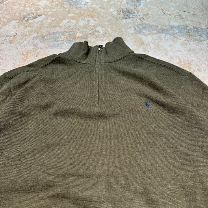 旧衣POLO by Ralph Lauren/ POLO拉尔夫劳伦/半拉链针织毛衣/尺寸L