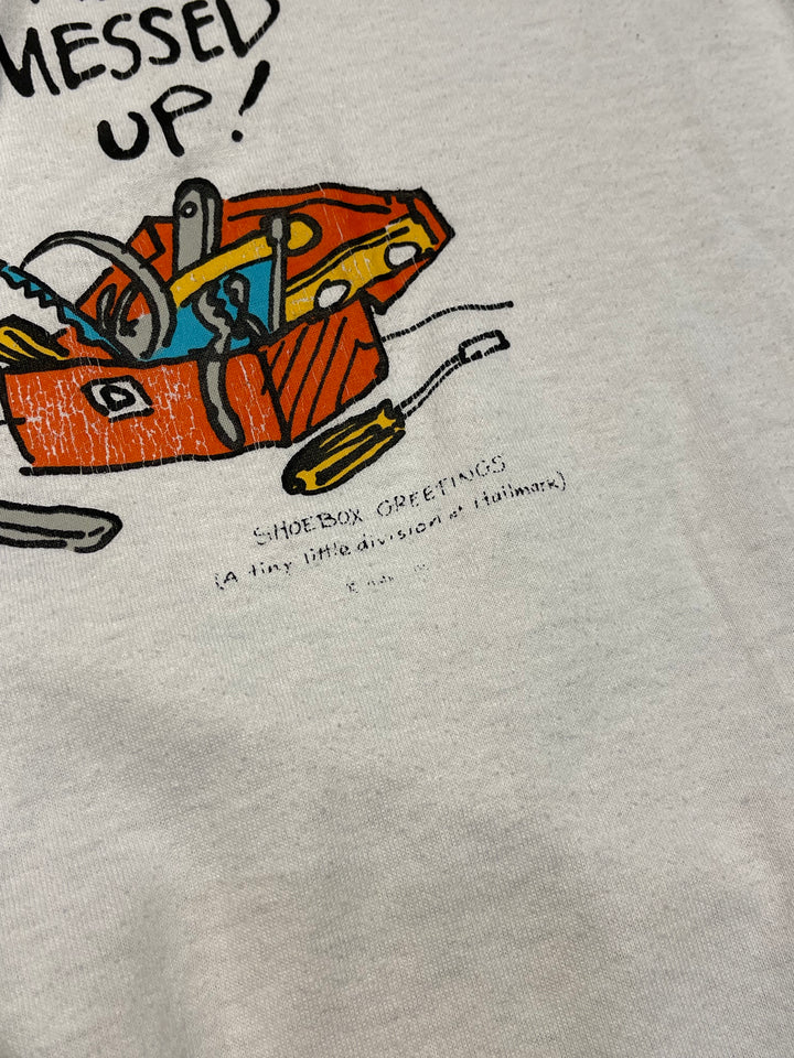 #MA167 古着 USA製 80's〜90's SHOEBOX GREETING / シューボックスグリーティング / アート / ヴィンテージ シングルステッチTシャツ / サイズXL