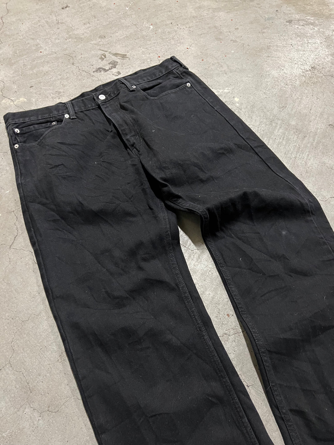 #MA24 Used clothing Levi's/Black Denim Pants/505/Actual size 38 x 30