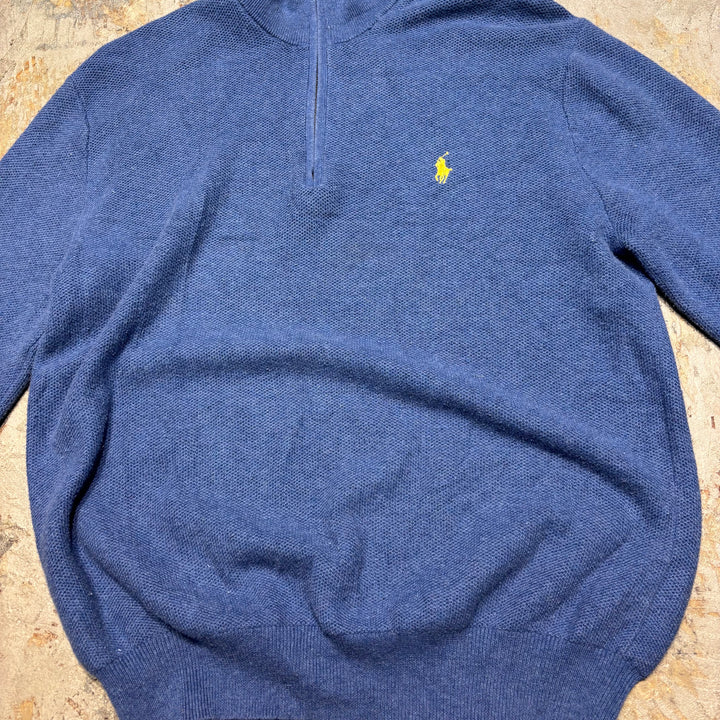 Ralph Lauren/ Polo By Ralph Lauren/ Half Zip 니트 스웨터/ 크기 M의 의류 폴로