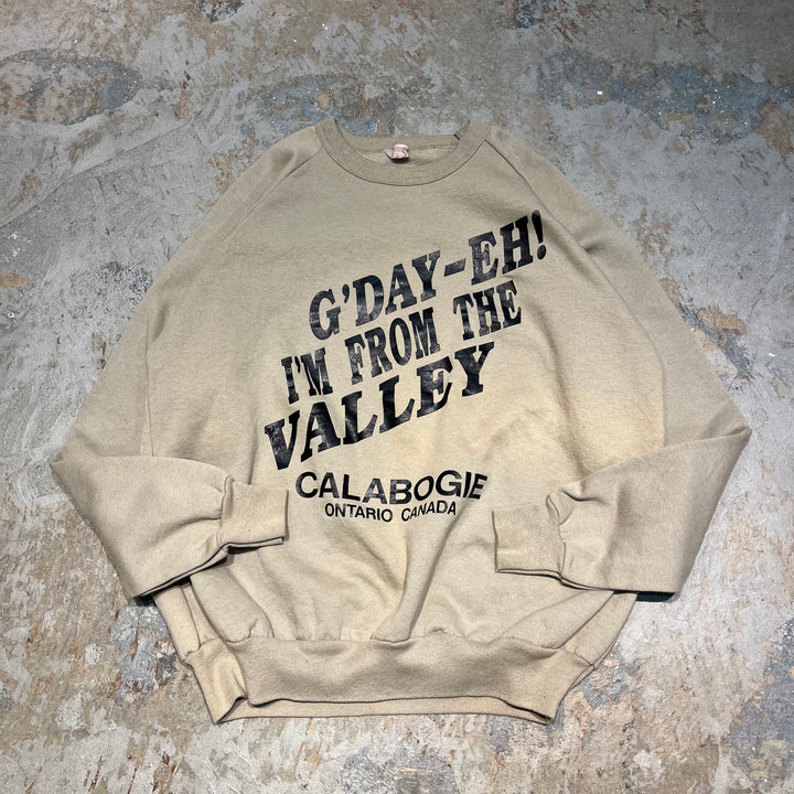 #4063 古着 Unknow/Crew neck sweat/クルーネックスウェット/CALABOGIE ONTARIO CANADA/サイズM