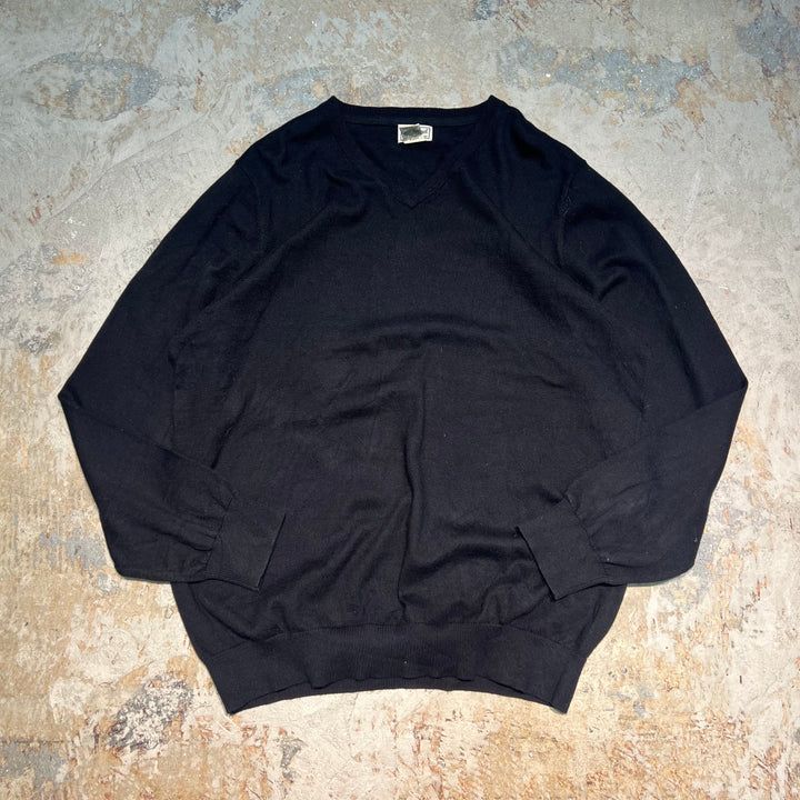 #3713 古着/L.L.Bean/エルエルビーン/コットンニット/Cottonknit/Vネック/サイズXL