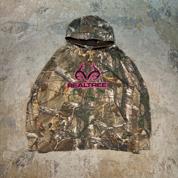旧衣服REALTREE/真实树图案套衫连帽衫/尺寸L