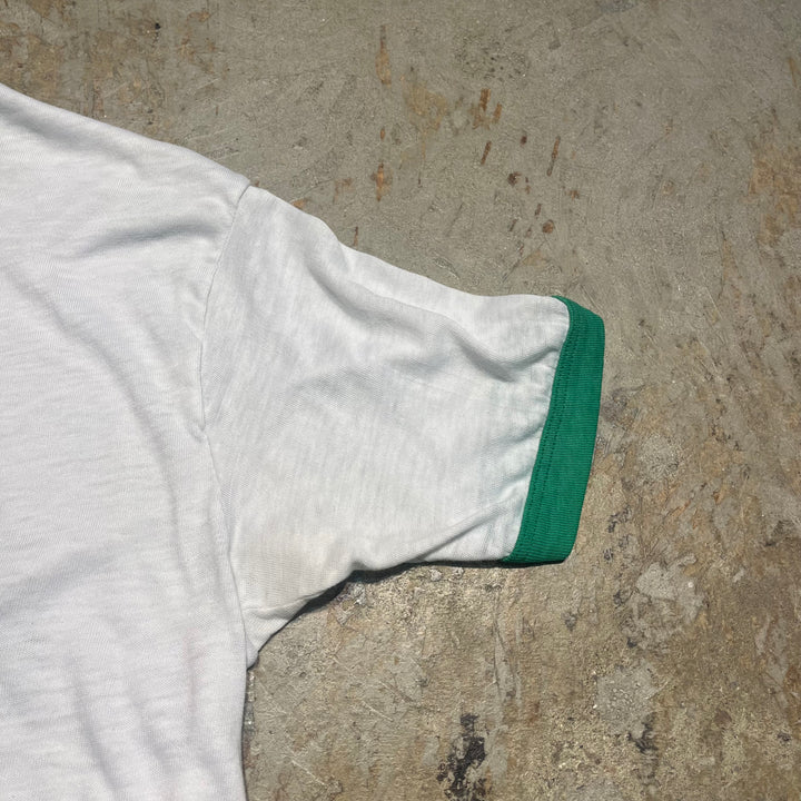 #4791 古着 USA製80's Hanes/ヘインズ/ヴィンテージ リンガー Tシャツ/サイズM