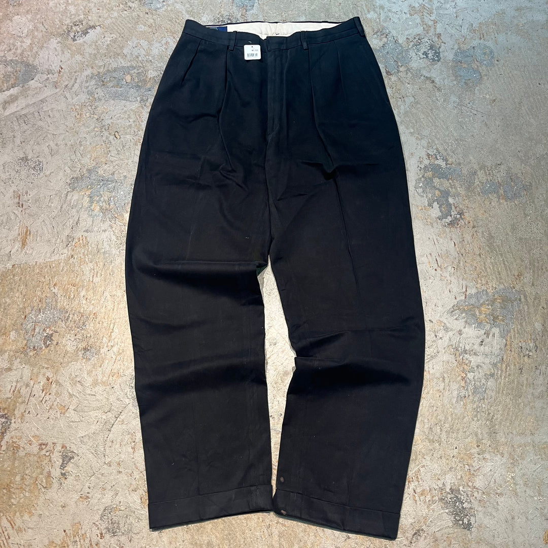 Used clothing 90's ~ Ralph Lauren / Two-tuck Chino Pants / Actual size 34 x 33