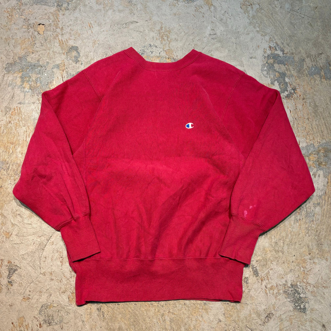 Used clothing Made in USA 90's Champion/ Champion/Reverse Weave/Crew neck sweatshirt/Eyes/Size L