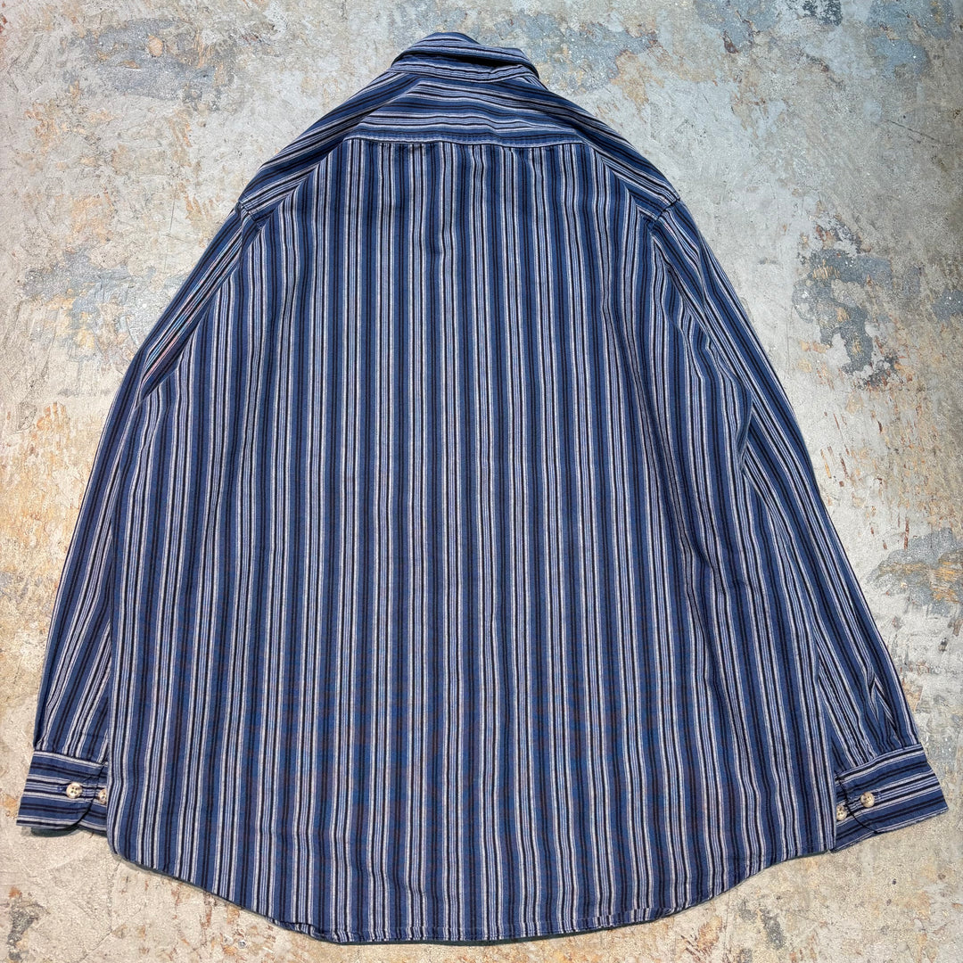 古着 80's〜 carhartt/カーハート/ ボタンダウン長袖シャツ/ ストライプ/ サイズL