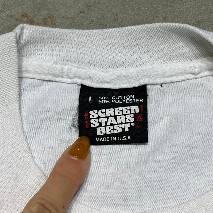 #4300 SCREEN STARS/short sleeve t-shirt Tee/シングルステッチ/半袖Tシャツ/90's/PULL FOR PIONEER!/MADE IN USA/サイズL