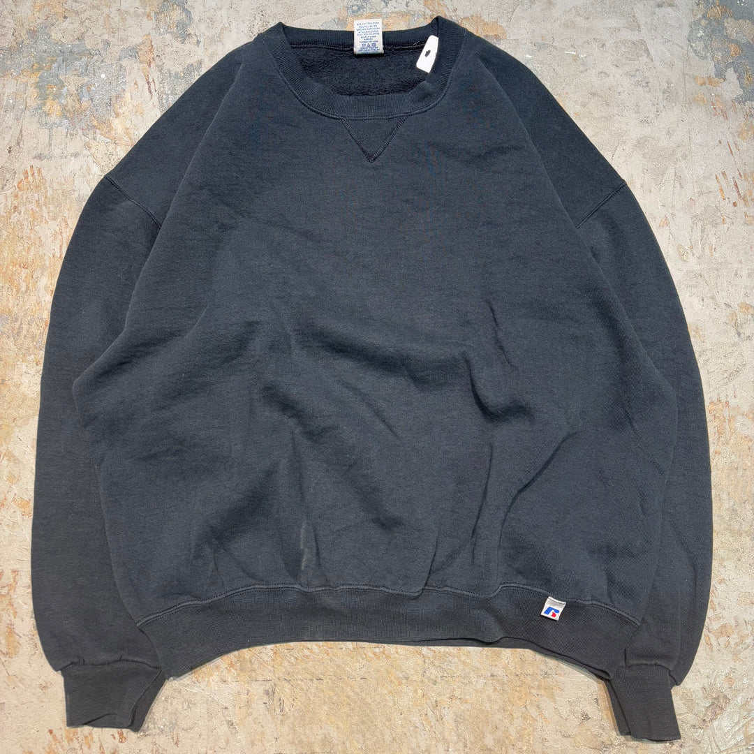 Used clothing 90's~ RUSSELLATHLETIC/ Russell Athletic/ Blank Crew Neck Sweatshirt/ Plain/Size XL