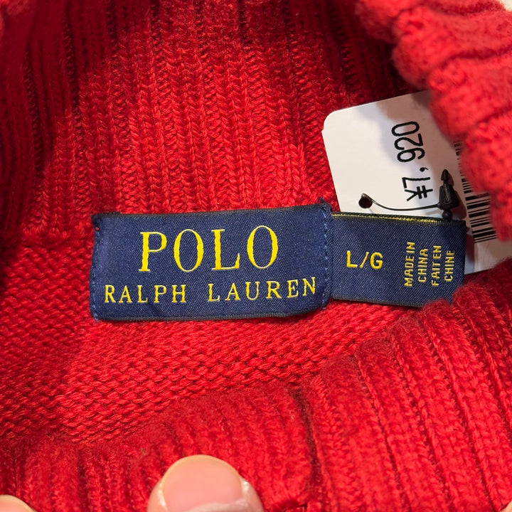 Ralph Lauren의 중고 의류 폴로/하이 버튼 니트 스웨터/크기 L