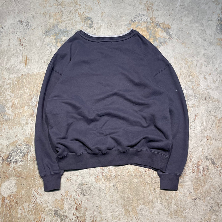 #4124 古着 Unknow/Crew Neck Print Sweat/クルーネックプリントスウェット/HAMPTONS UNITED STATES OF AMERICA/サイズS