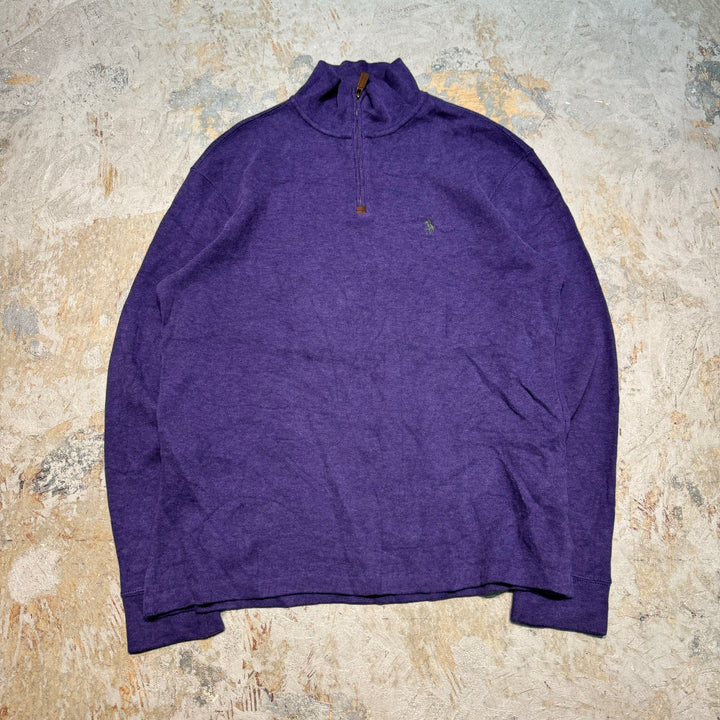 旧衣POLO by Ralph Lauren/ POLO拉尔夫劳伦/半拉链针织毛衣/尺寸M
