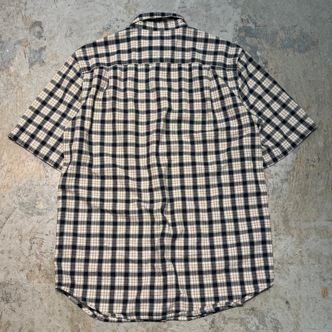 Used clothing carhartt/Carhartt/Button-down short sleeve shirt/Checked pattern/Size L