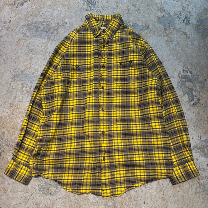 중고 의류 Carhartt/Carhartt/Button-Down 긴 슬리브 셔츠/점검 패턴/크기 l