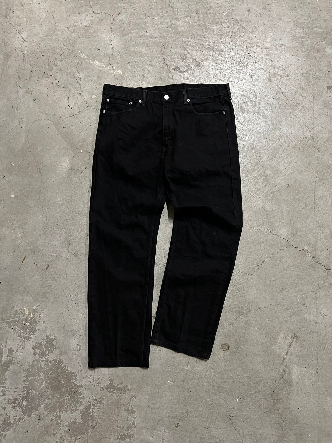 #MA24 Used clothing Levi's/Black Denim Pants/505/Actual size 38 x 30