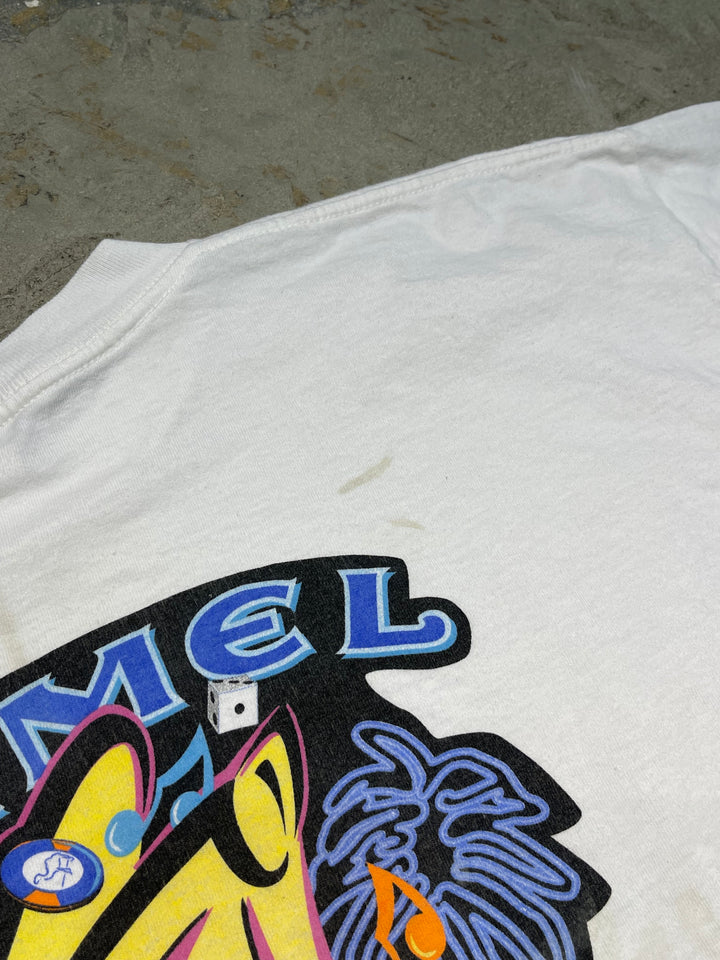 #MA160 古着 USA製 96's CAMEL/キャメル / 企業系 / camel big vegas groove blender / ヴィンテージ シングルステッチ プリントTシャツ/サイズXL