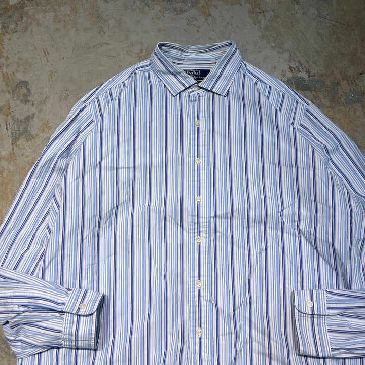 #4390 빈티지 Ralph Lauren/Long Sleeve Shirt/Long Sleeve Shirt/Stripe/Westerton/Size XXL
