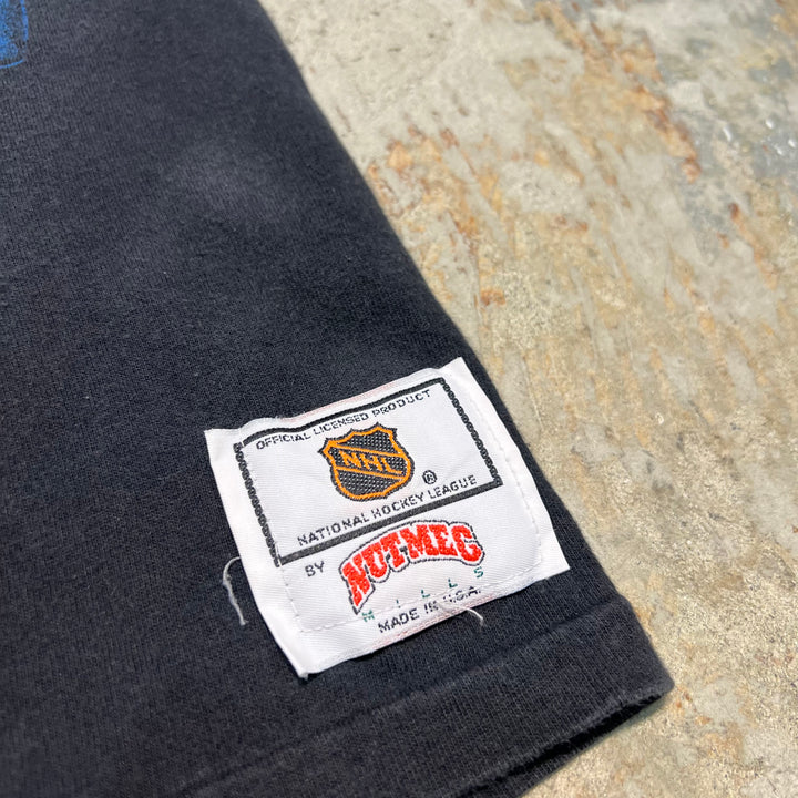 古着 USA製 91's NHL/ ロサンゼルス・キングス / アイスホッケー / ヴィンテージ シングルステッチ プリントTシャツ/サイズM