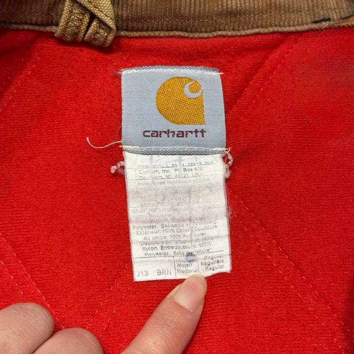 古着 Carhartt/ カーハート/ サンタフェジャケット/ ダック地/ 裏地キルティング/ 襟コーデュロイ/ サイズM