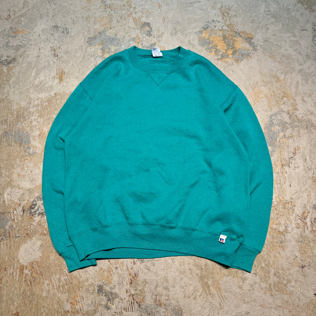 Used clothing 90's~ RUSSELLATHLETIC/Russell Athletic/Blank Crew Neck Sweat/Plain/Size L