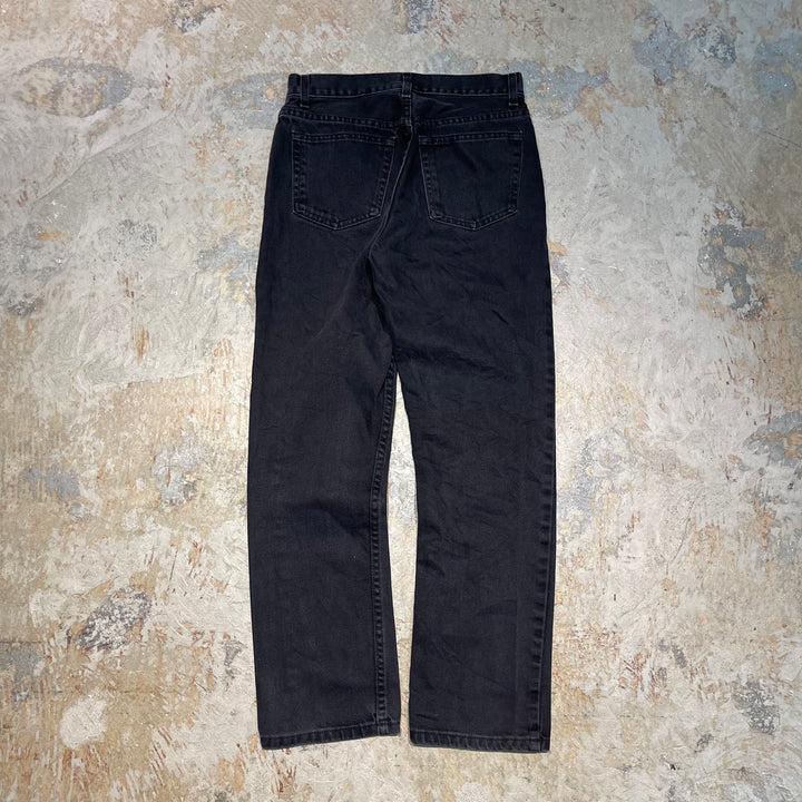 #4773 Used clothing GEORGE/Black denim pants/Black denim pants/regular fit/Size 29 x 30