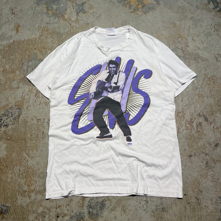 古着 USA製 90s ヘインズ/ELVIS PRESLEY/エルビスプレスリー/ヴィンテージ シングルステッチ プリントTシャツ/サイズL