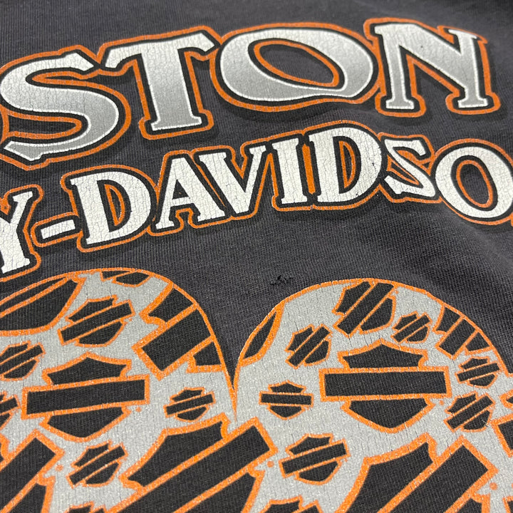 Used clothing Made in USA Harley-Davidson / Boston Massachusetts Store / Printed T-shirt / Size L