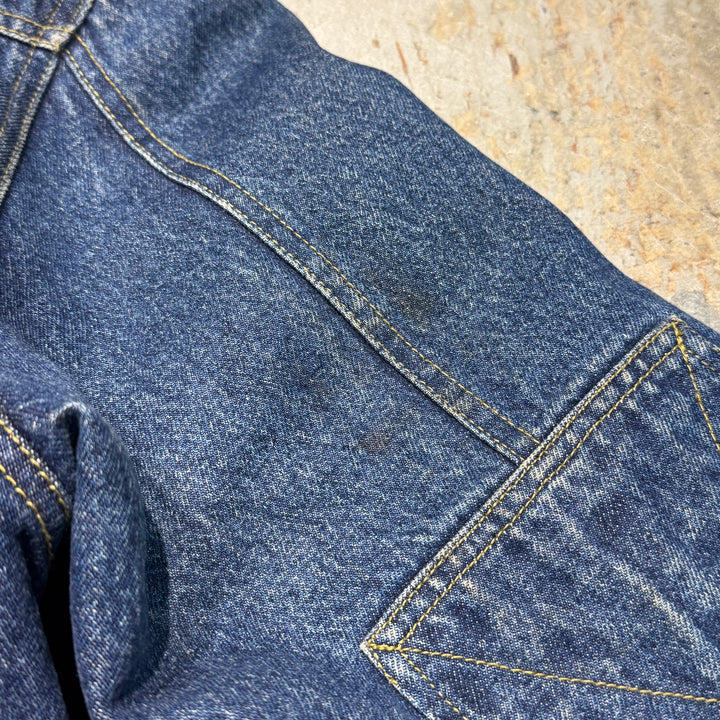 古着 Wrangler/ ラングラー/ デニムボアジャケット/ 裏地ボア/ 襟コーデュロイ/ サイズL