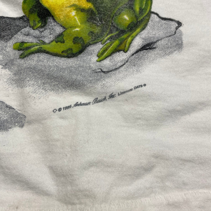 古着 USA製 95's フルーツオブザルーム/BUDWEISER/バドワイザー/企業系/ヴィンテージ シングルステッチプリントTシャツ/サイズL