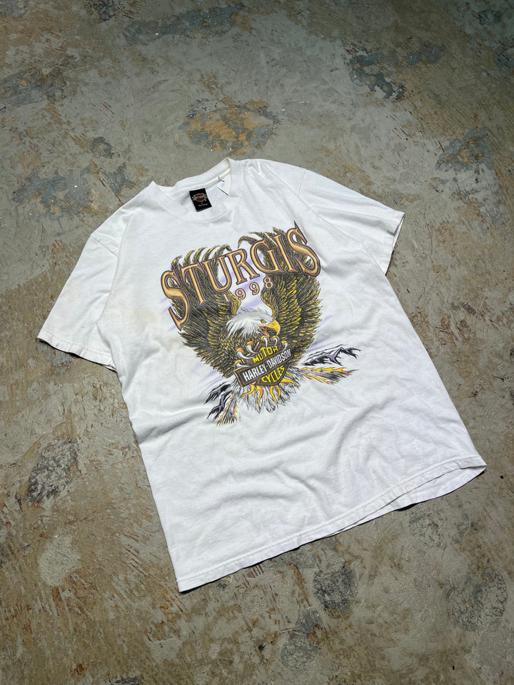 #MA129 Vintage 98의 미국 만든 Harley-Davidson / 빈티지 싱글 스티치 티셔츠 / 크기 L