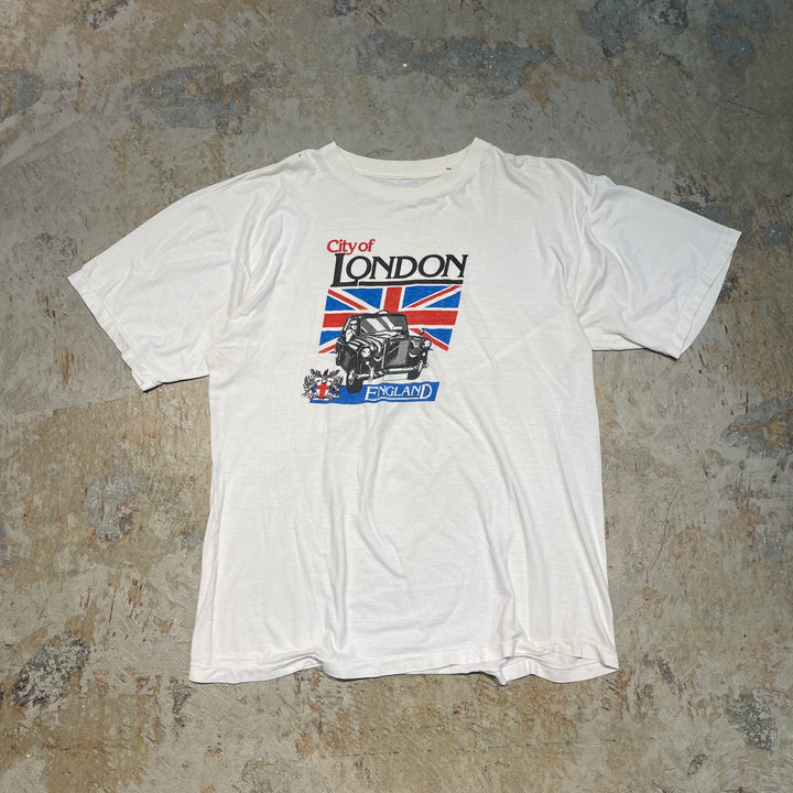 古着 90's USAVintage / City ofo LONDON / ヴィンテージ シングルステッチ プリントTシャツ / サイズXL相当