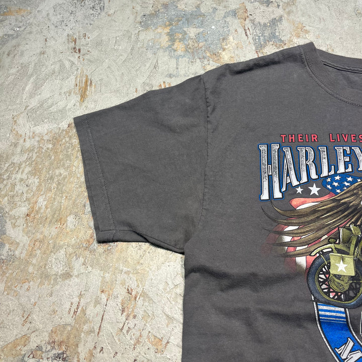 Used clothing Harley-Davidson / MILITARY / OVERSEAS TOUR / Printed T-shirt / Equivalent to size XL